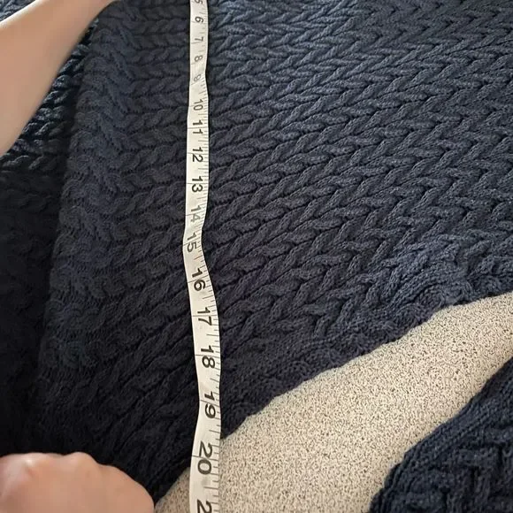 #118 Véro navy cable knit sweater dress - Picture 5 of 8